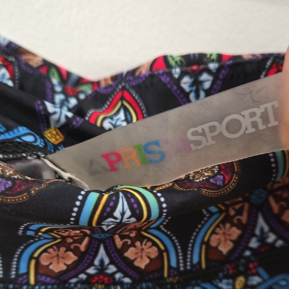 PRISMSPORT Sz Small Vibrant Stained Glass Patterned Leggings - Picture 2 of 7